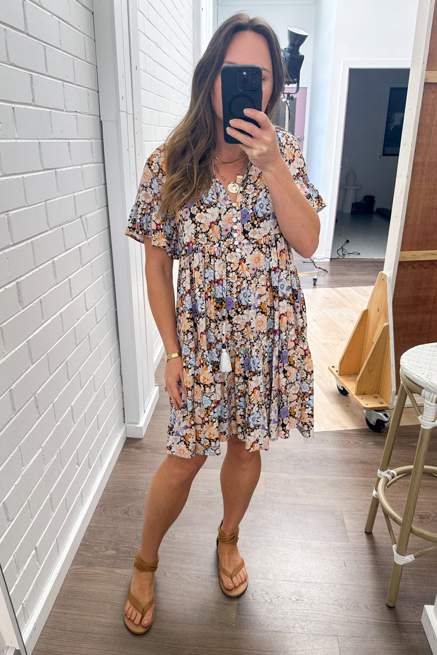 Black Multi Floral