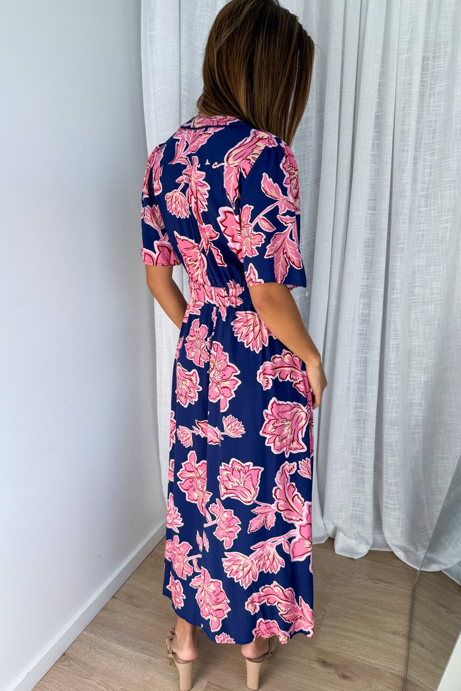 Navy Pink Floral