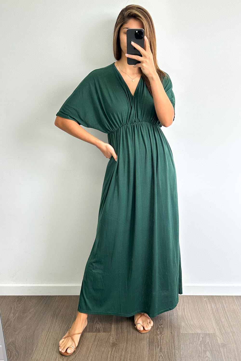 green emerald velvet dress Sabrina Dress
