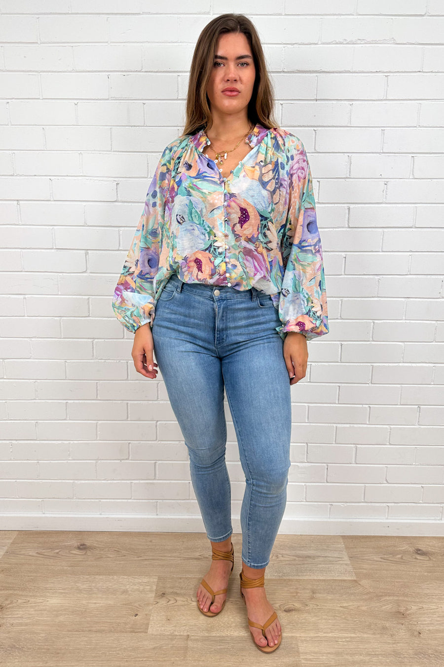 Blue Abstract Floral