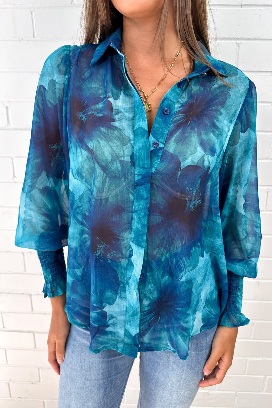 Teal Floral