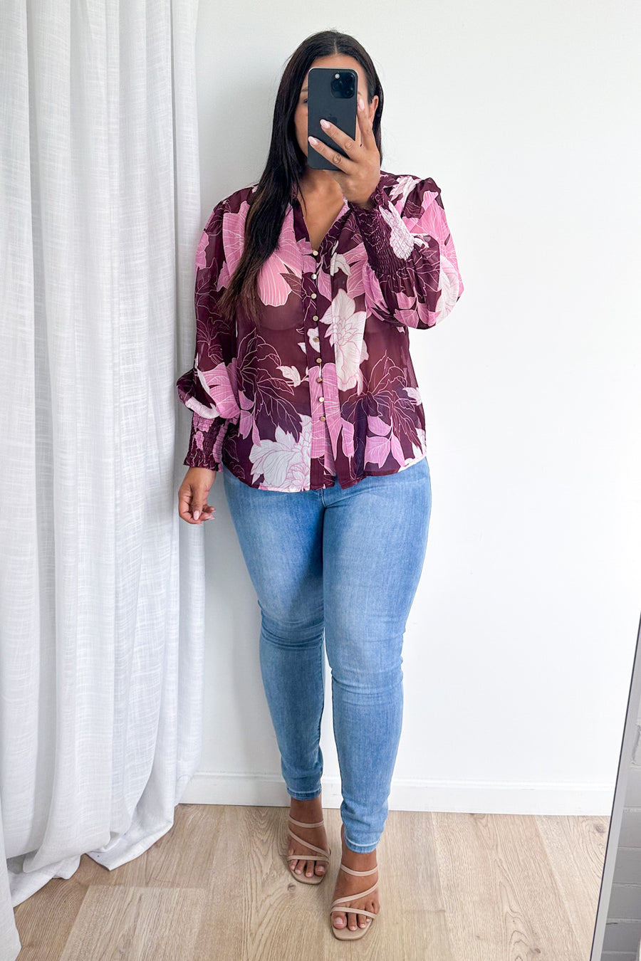 Cranberry Sketch Floral