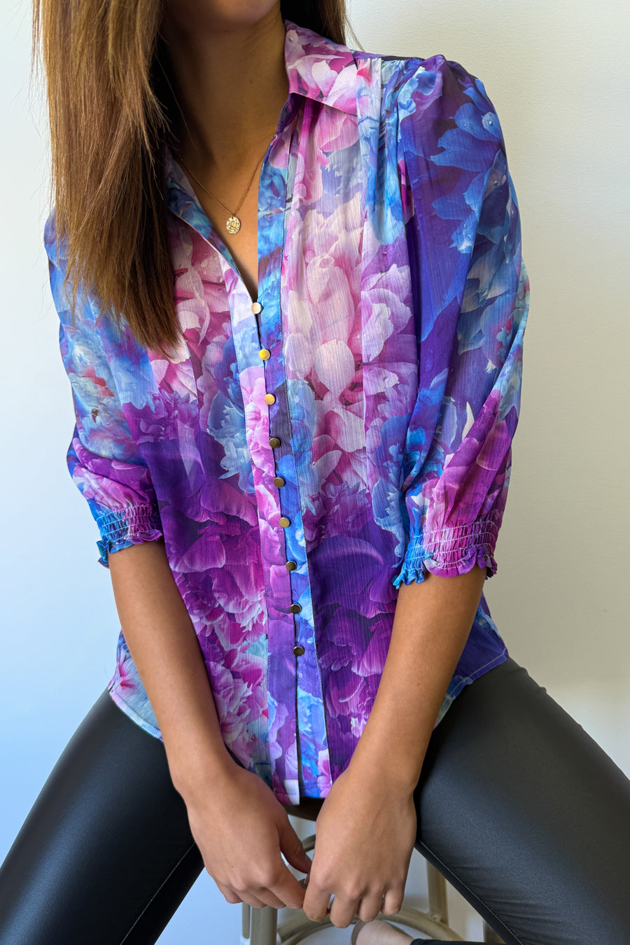 Purple Blue Floral