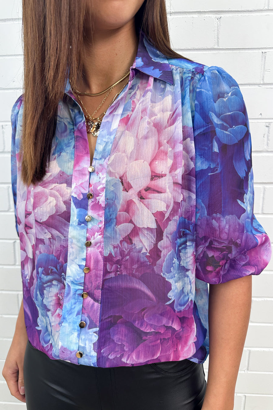 Purple Blue Floral