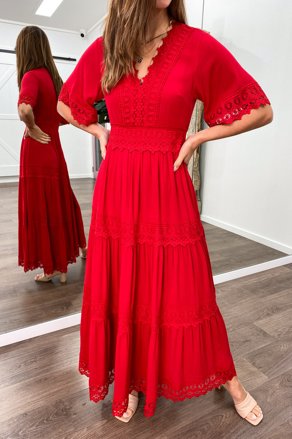 Solana Maxi Dress - Peach