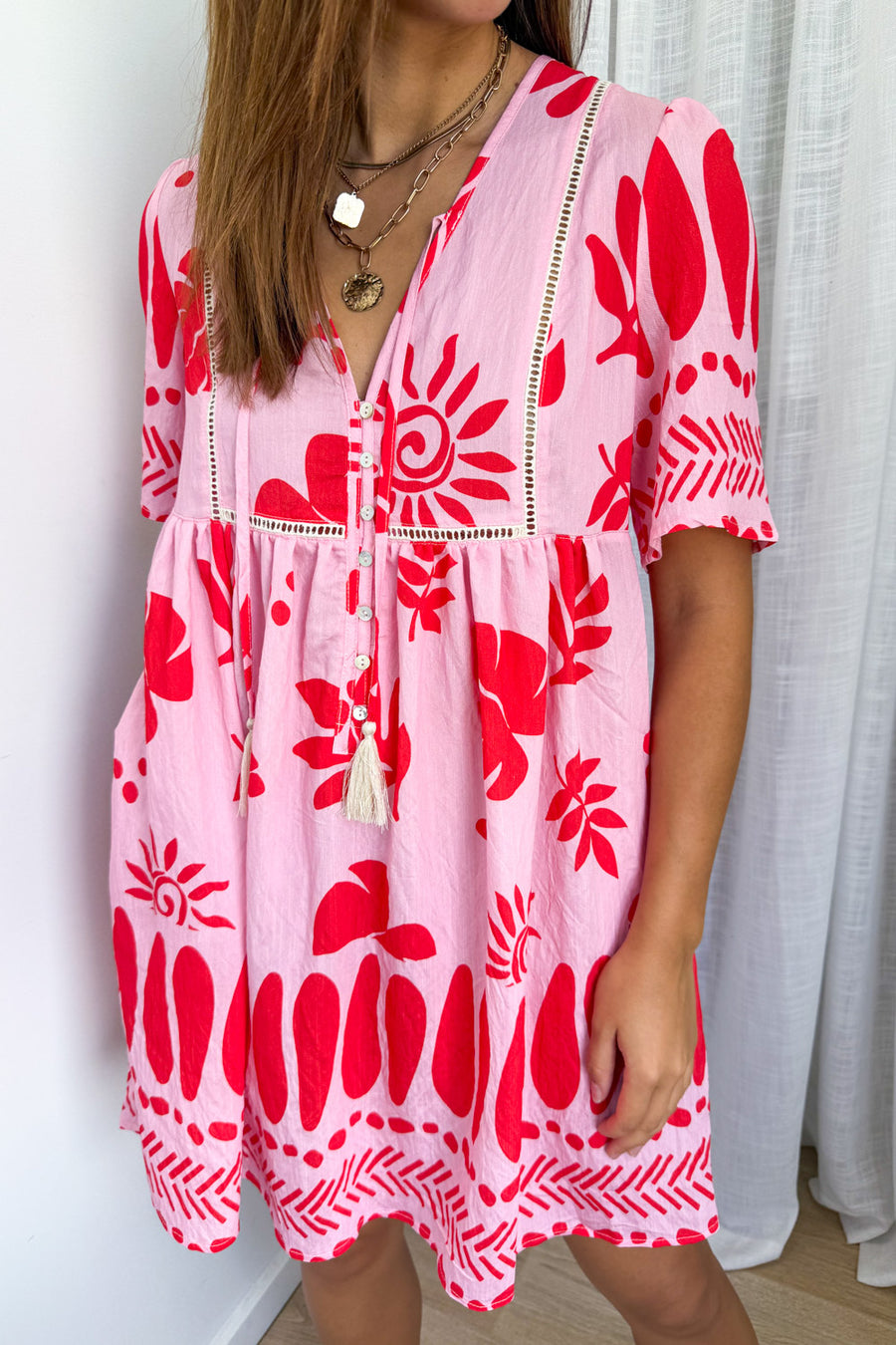 Pink Red Print