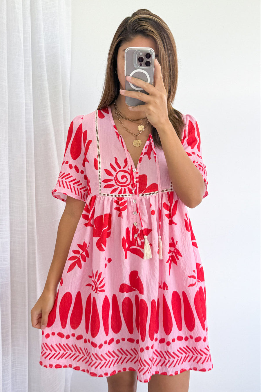 Pink Red Print