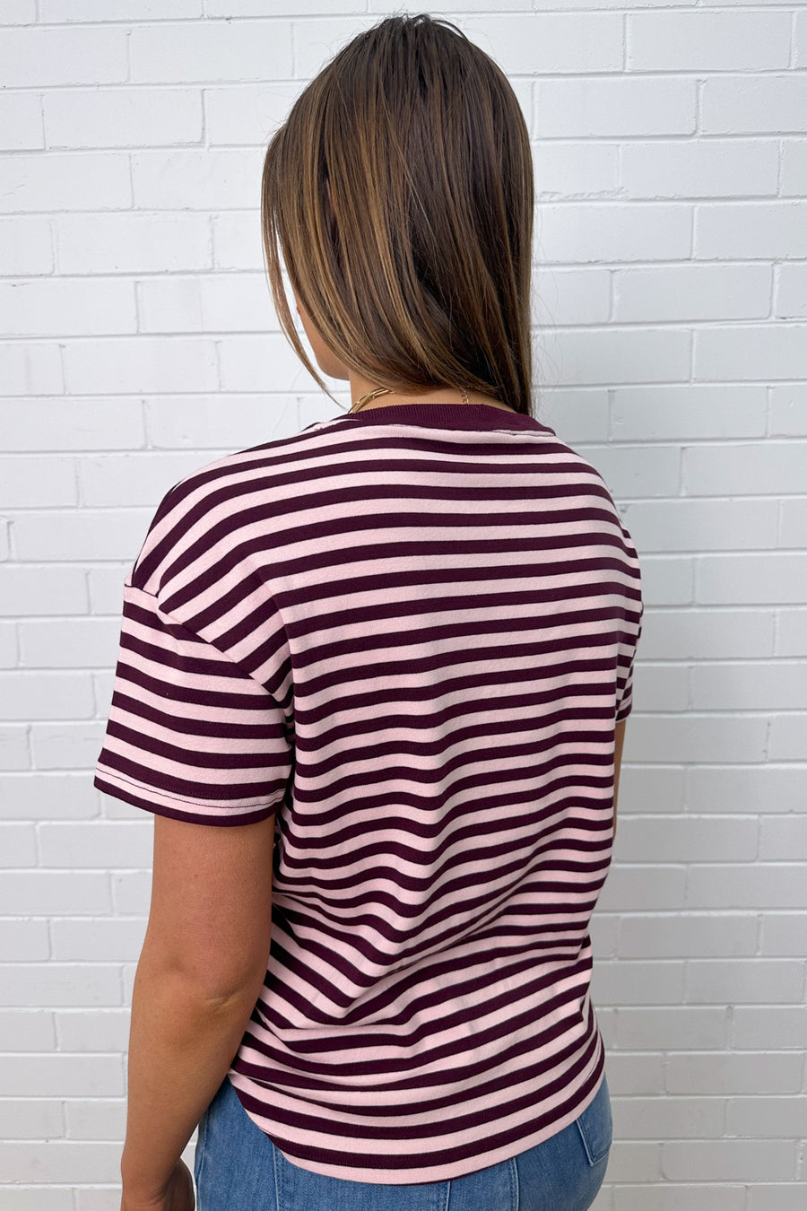 Blush Burgundy Stripe