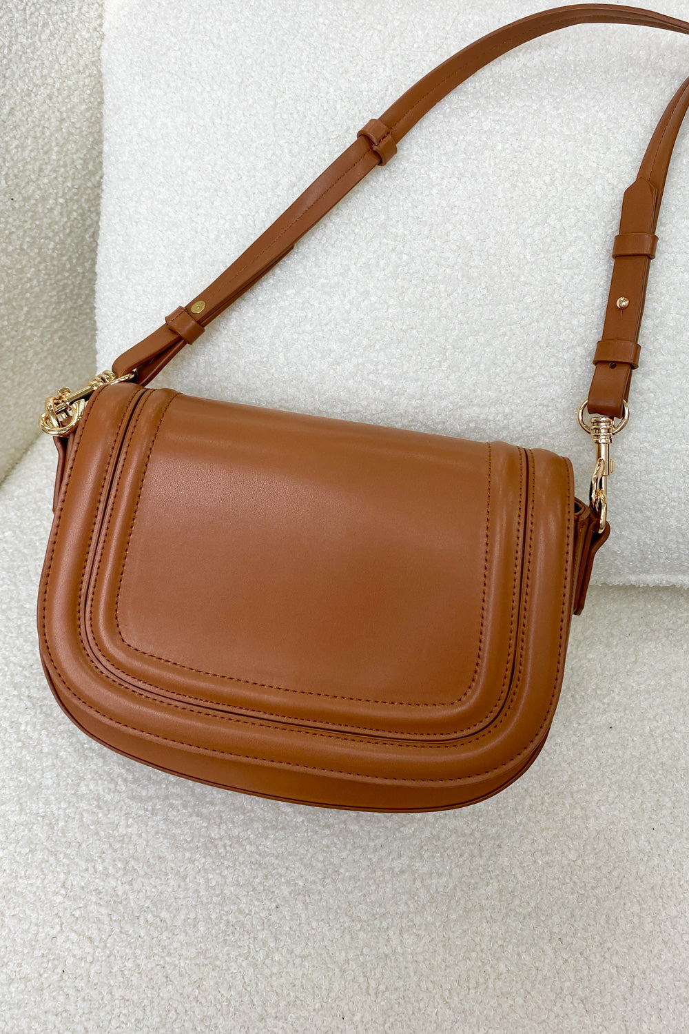 Ata Vine Crossbody Bag, Saddle