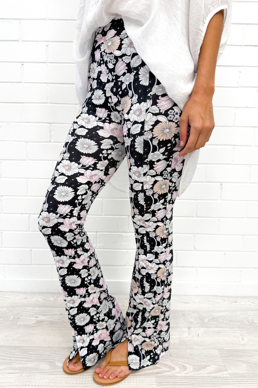 Black White Floral
