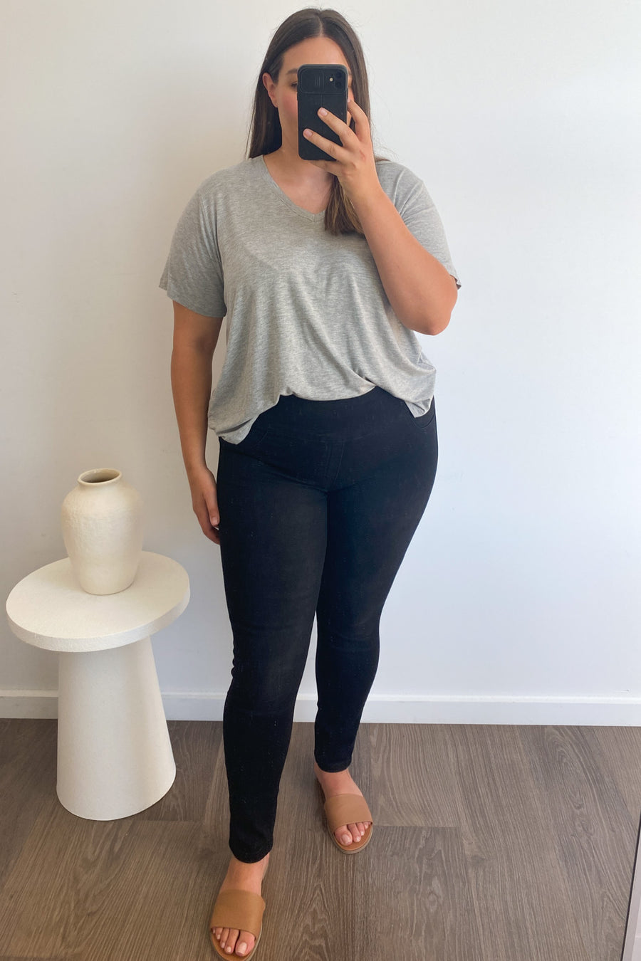 The No-Panel Skinny Jeans - Black Denim