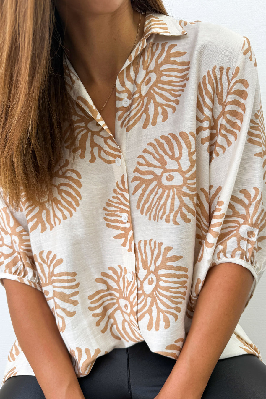 White Tan Print