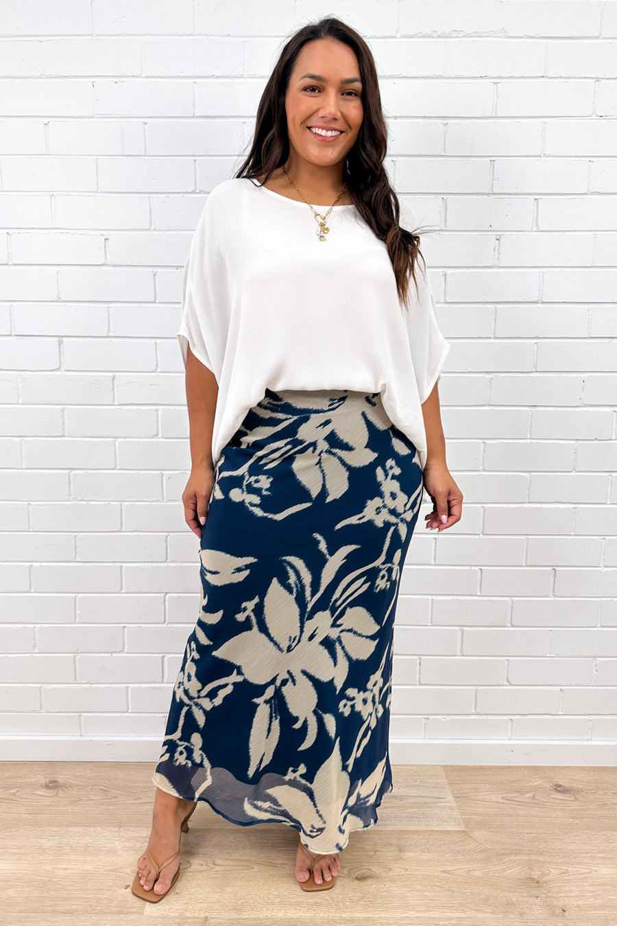 Blue Cream Floral