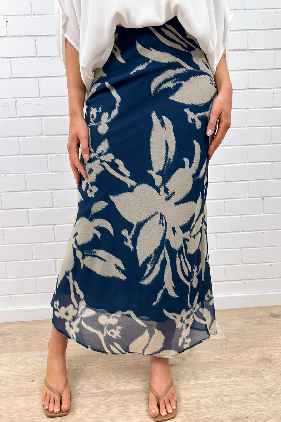 Blue Cream Floral