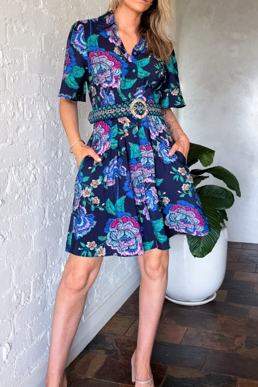 Navy Floral