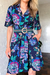 Navy Floral