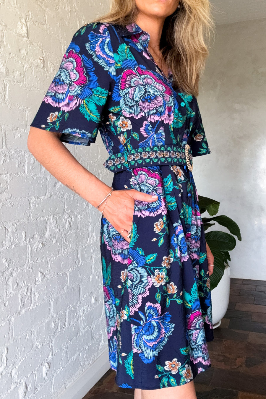 Navy Floral