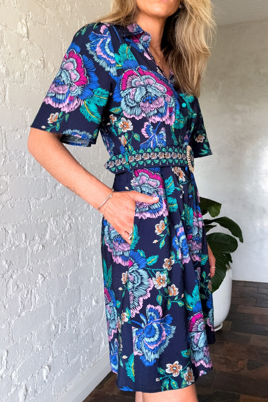 Navy Floral