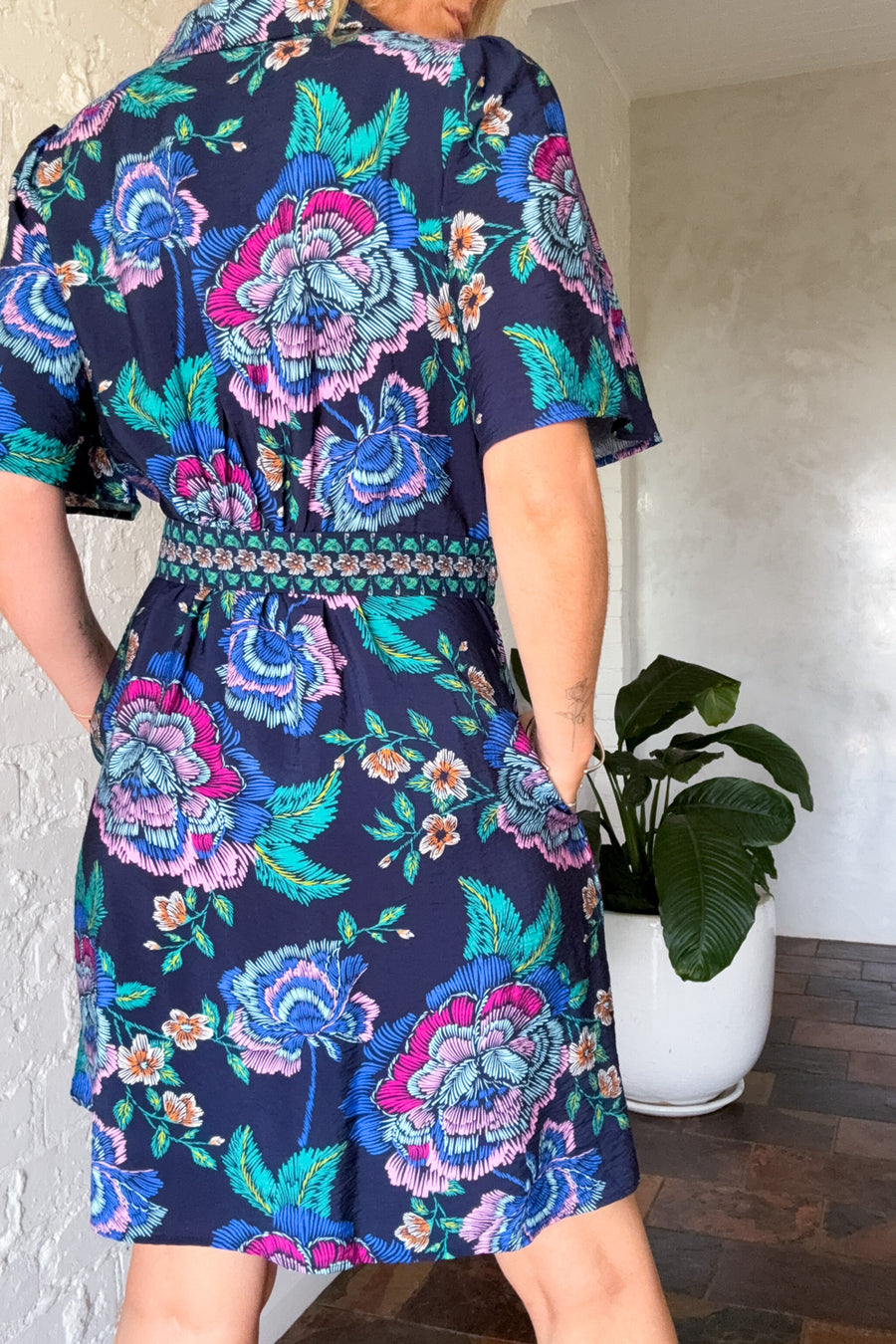 Navy Floral