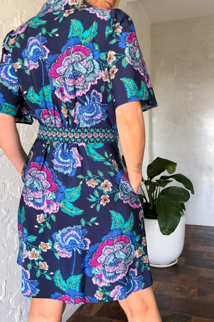 Navy Floral