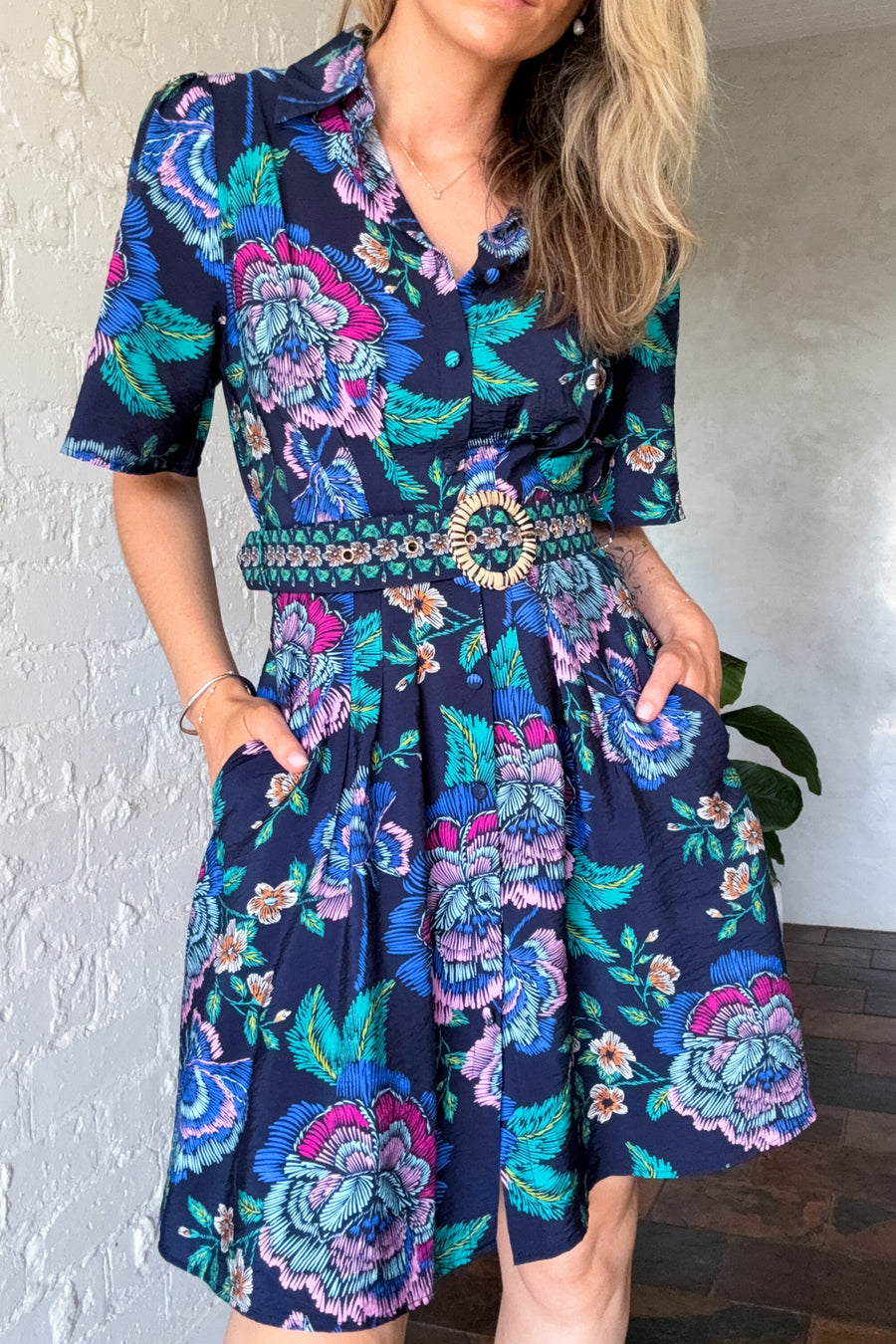 Navy Floral