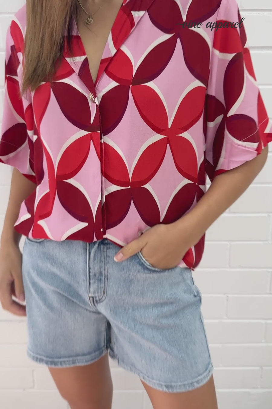 Pink Red Print