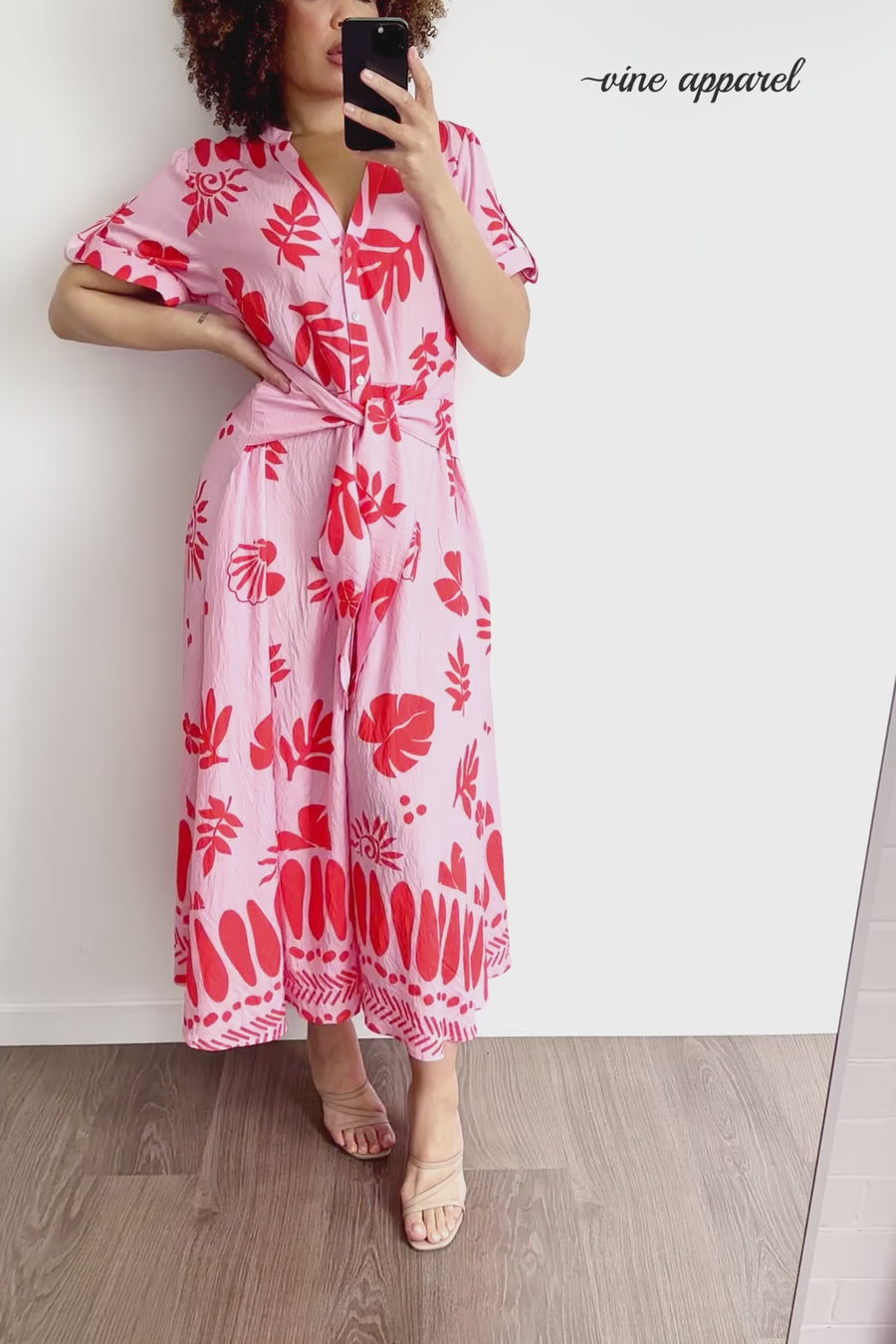 Pink Red Print