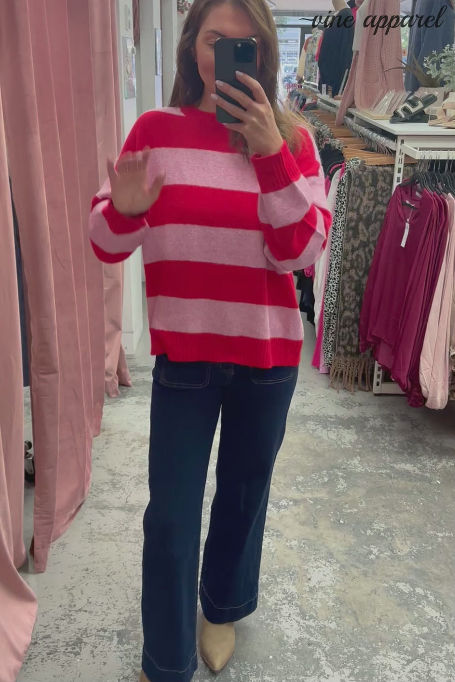 Pink Red Stripe