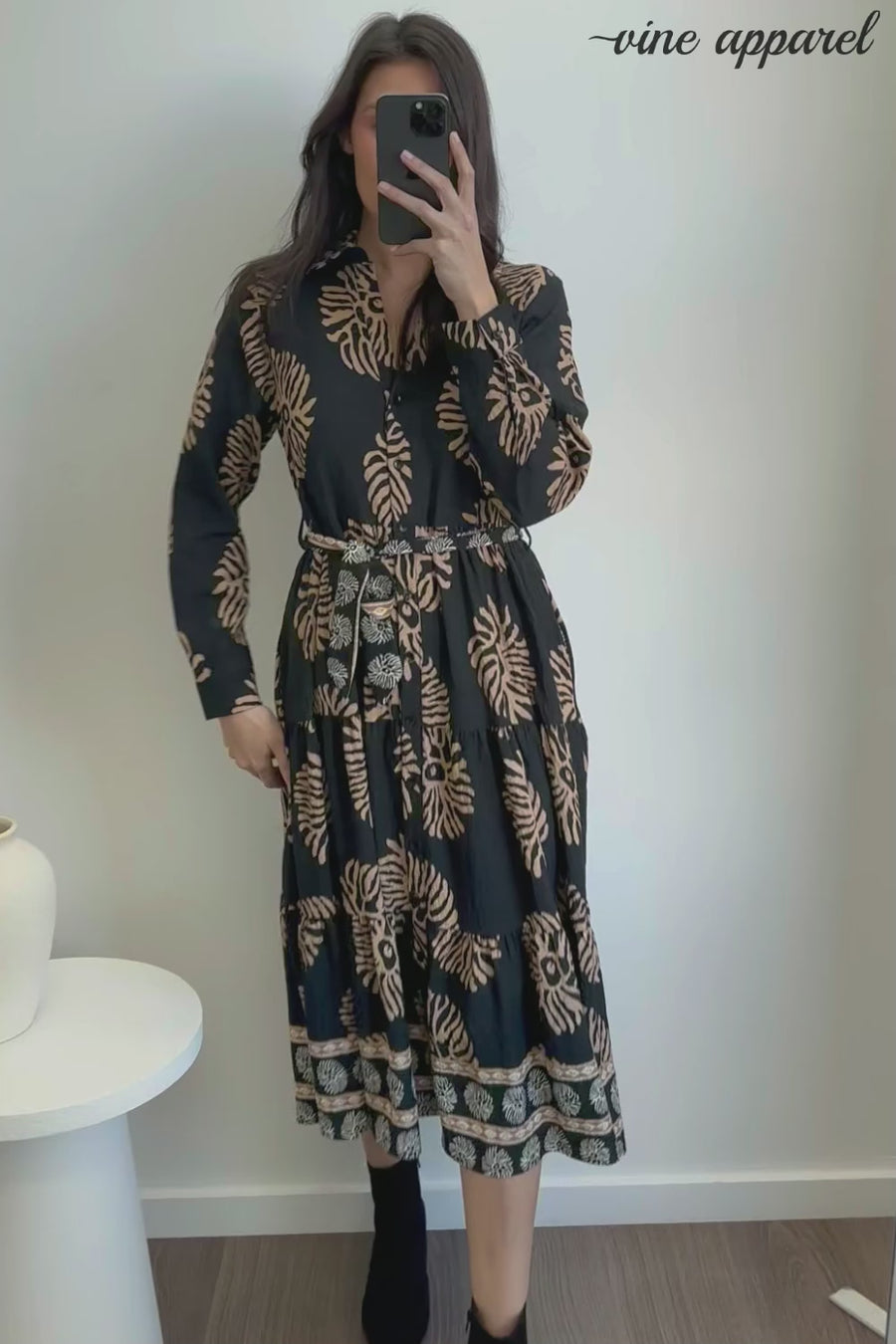Black Tan Print