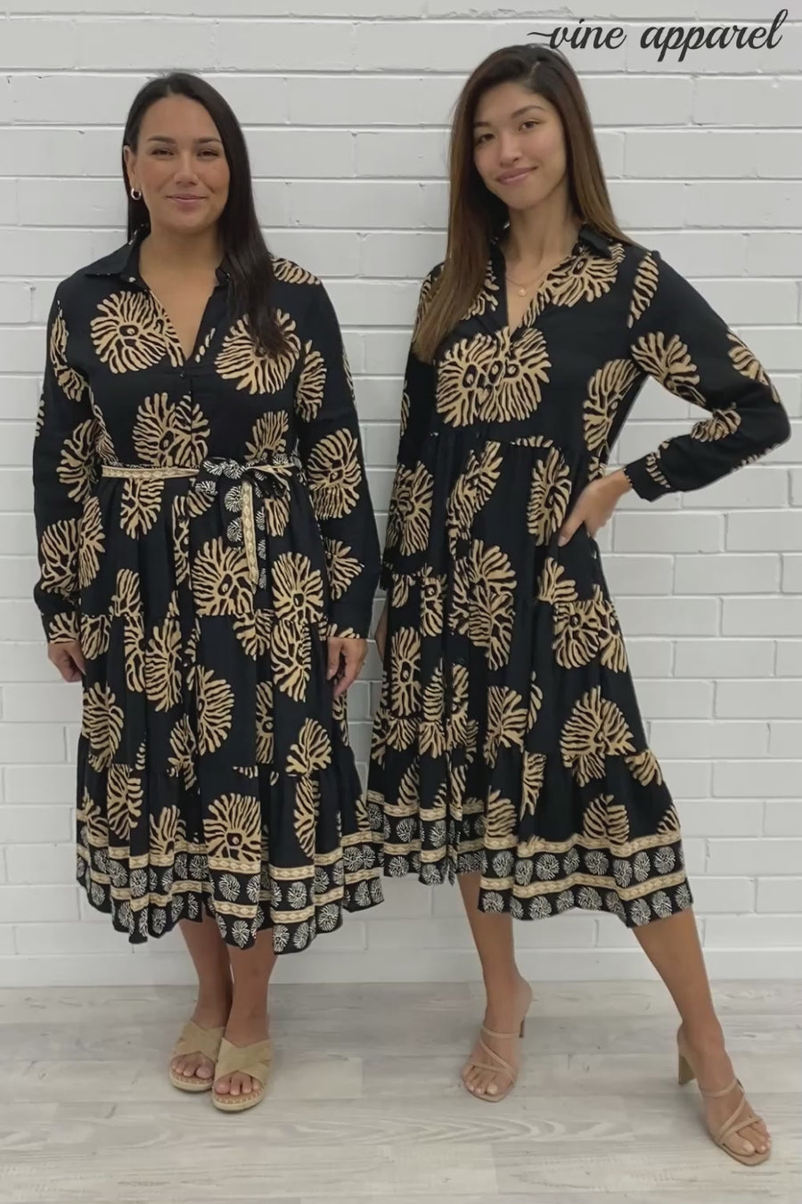 Black Tan Print