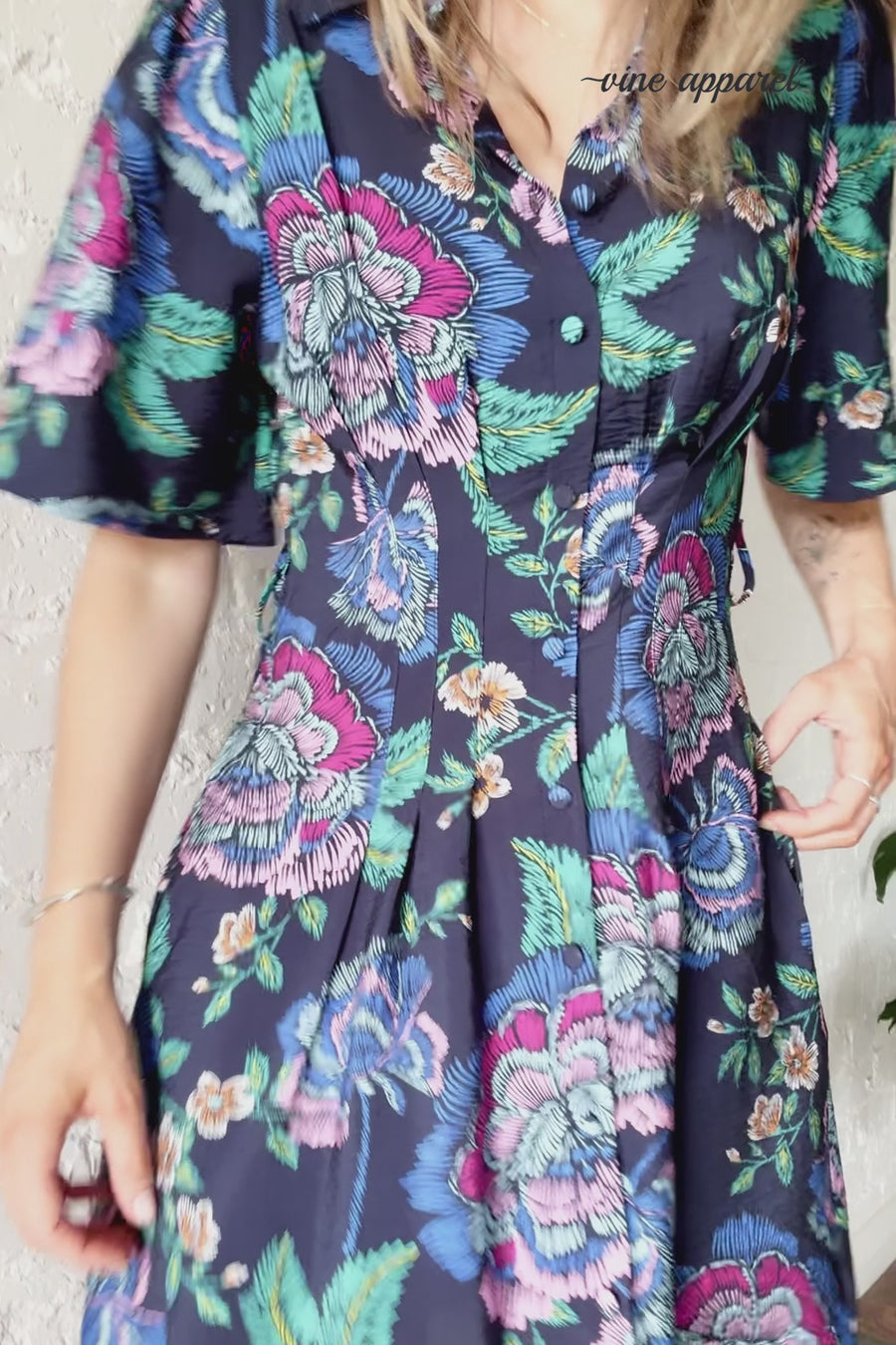 Navy Floral