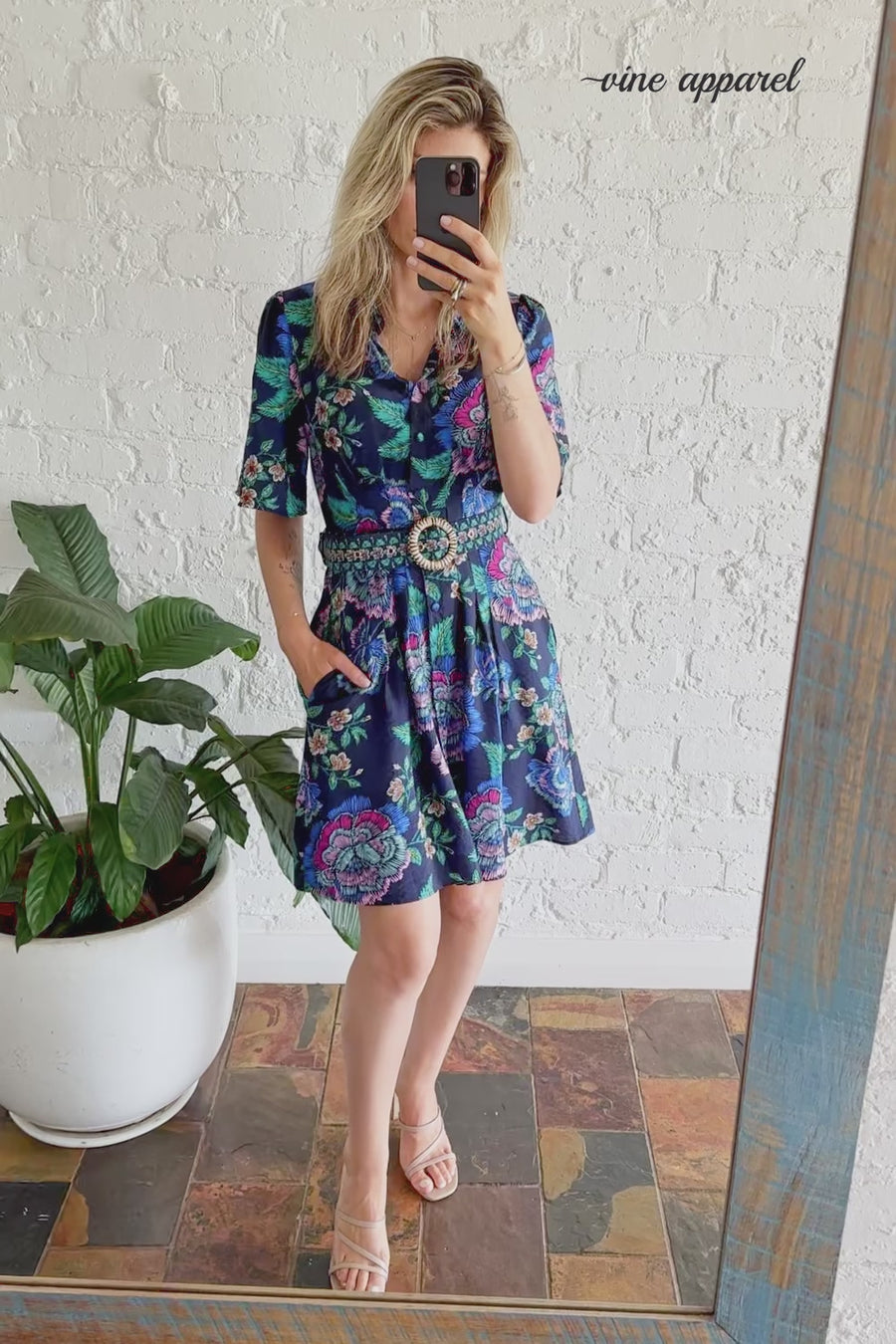 Navy Floral