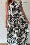 Black Leaf Print