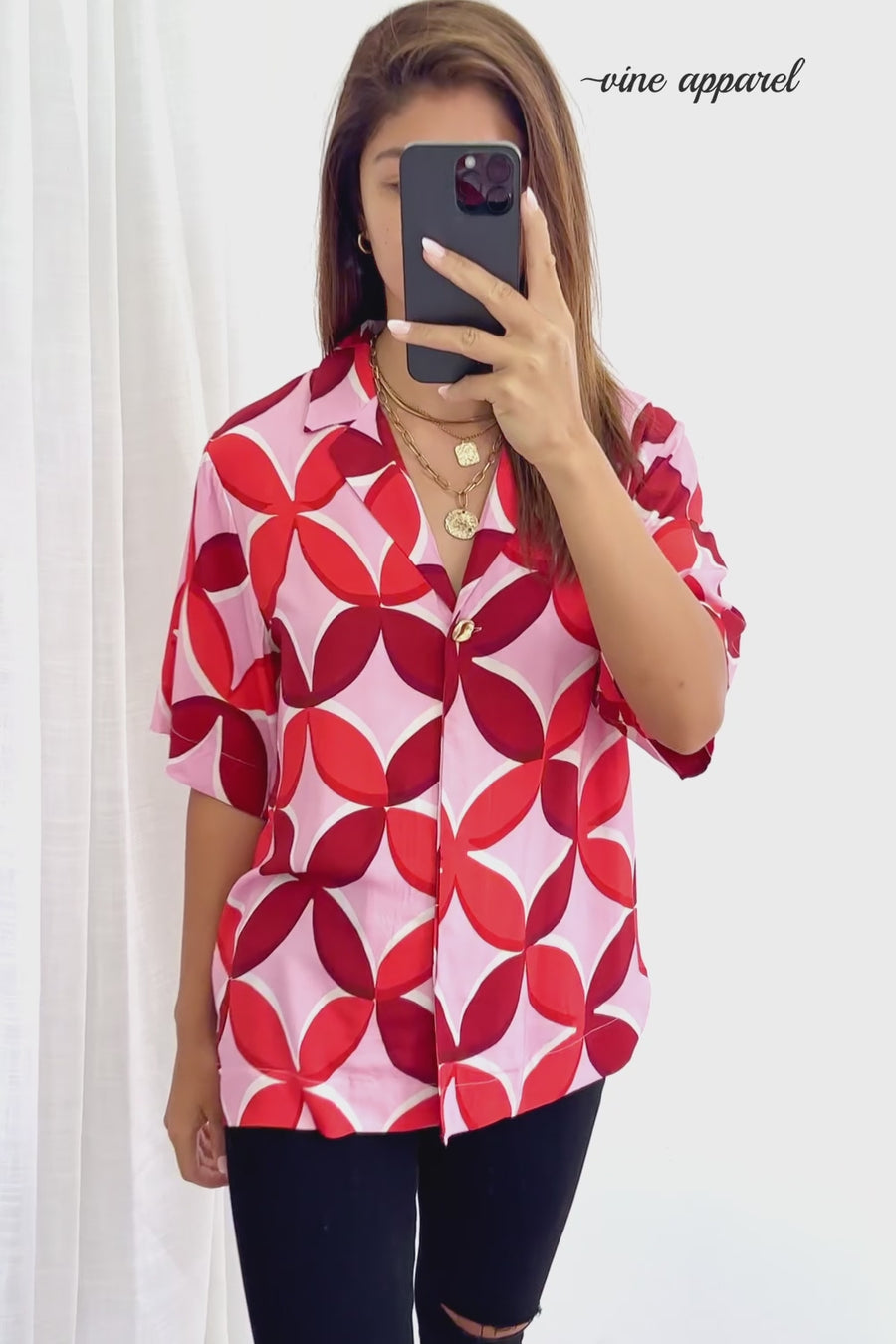 Pink Red Print