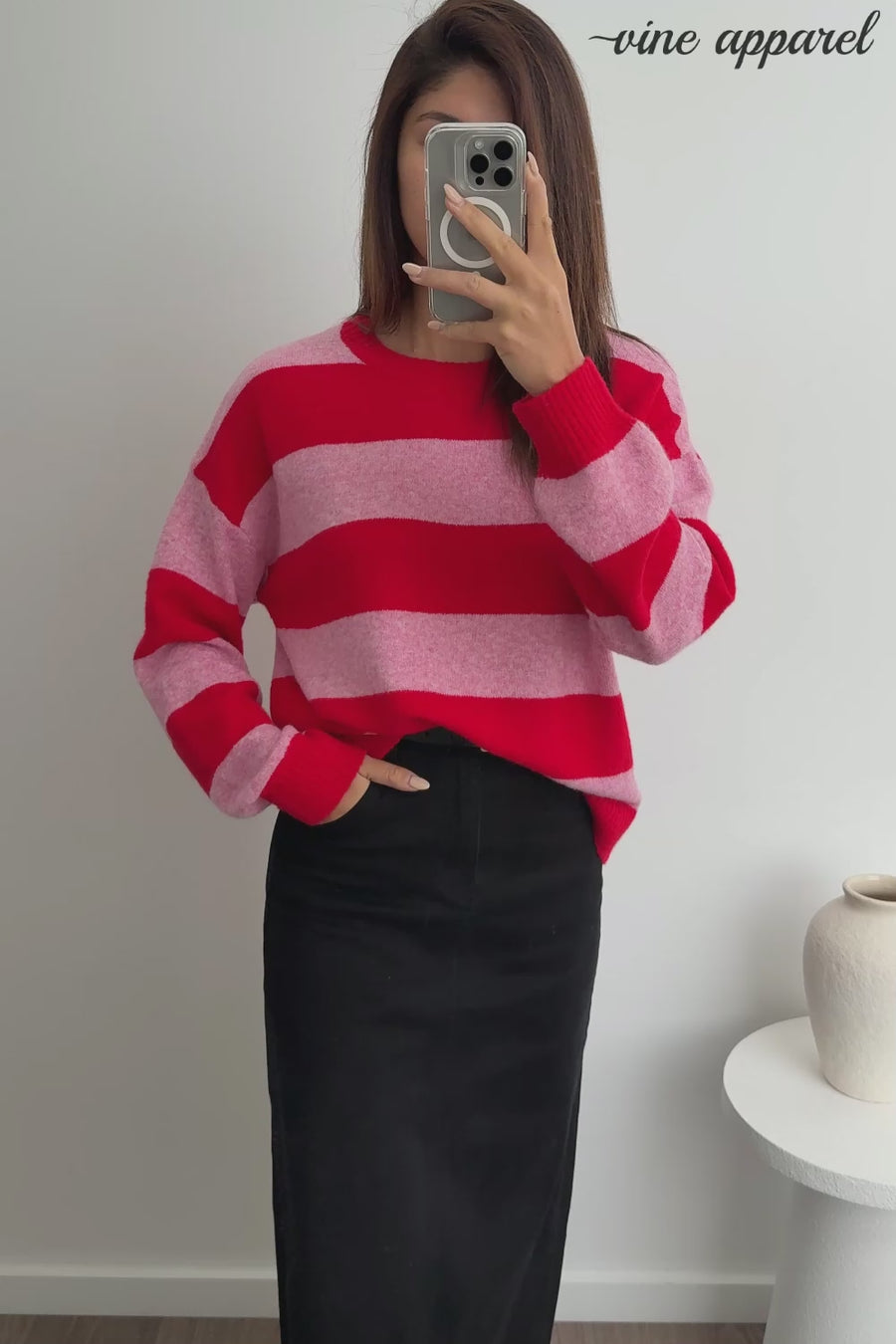 Pink Red Stripe