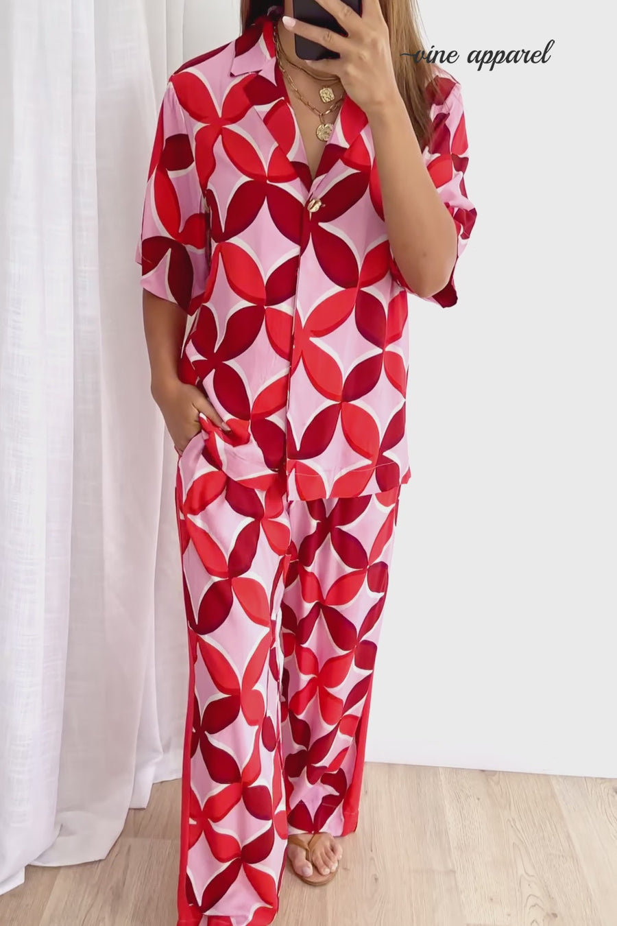 Pink Red Print