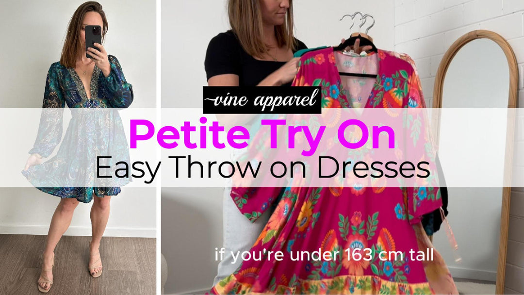 Petite Try On: Easy Throw on Dresses for Women Under 163cm