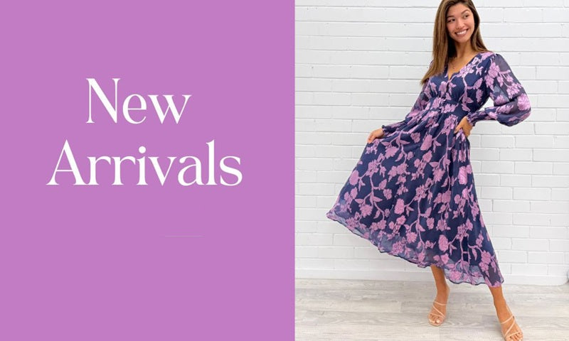 New arrivals at Vine Apparel featuring dresses, shirts, and pants for women