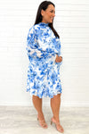 Blue White Floral