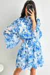 Blue White Floral