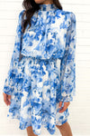 Blue White Floral