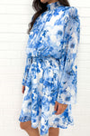 Blue White Floral