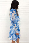Blue White Floral