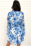 Blue White Floral