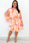 Orange Pink Floral