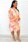 Orange Pink Floral