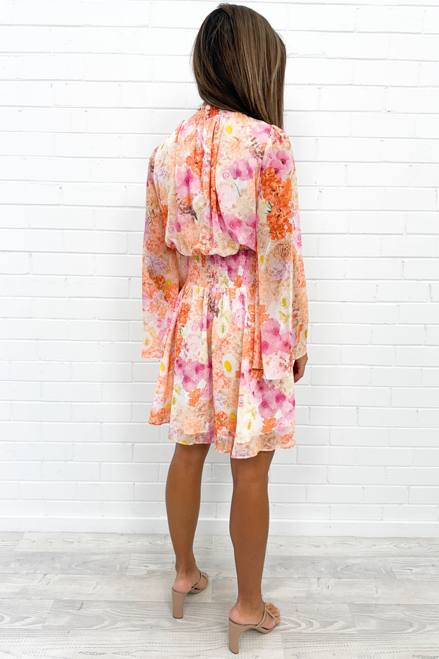 Orange Pink Floral