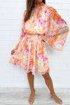 Orange Pink Floral