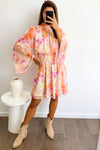 Orange Pink Floral