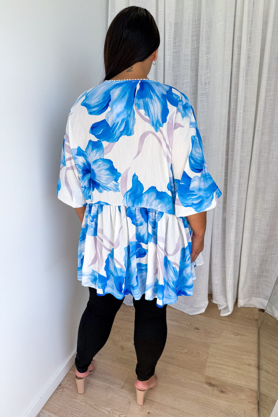 Blue White Floral